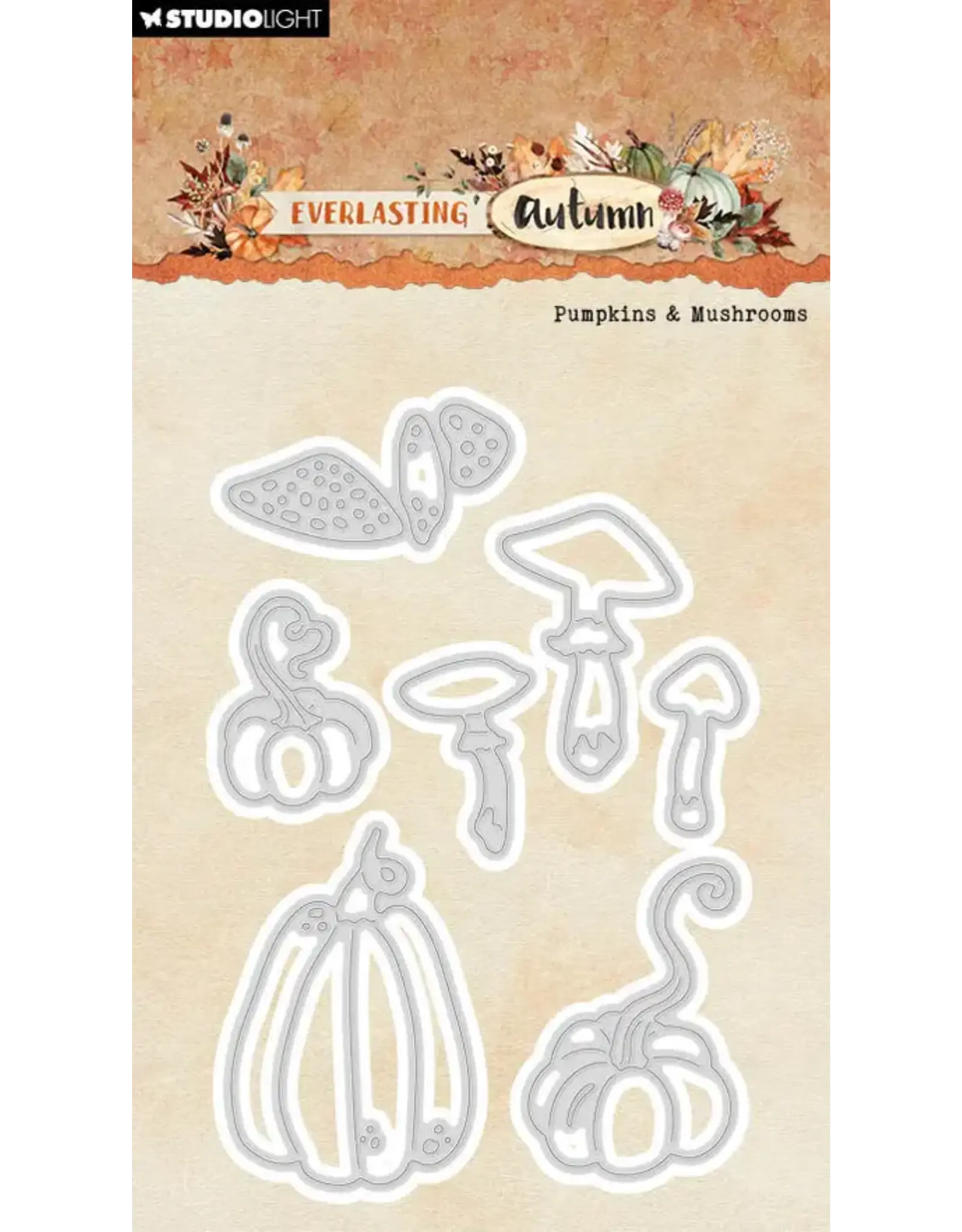 STUDIOLIGHT STUDIOLIGHT EVERLASTING AUTUMN PUMPKINS & MUSHROOMS CUTTING DIE SET