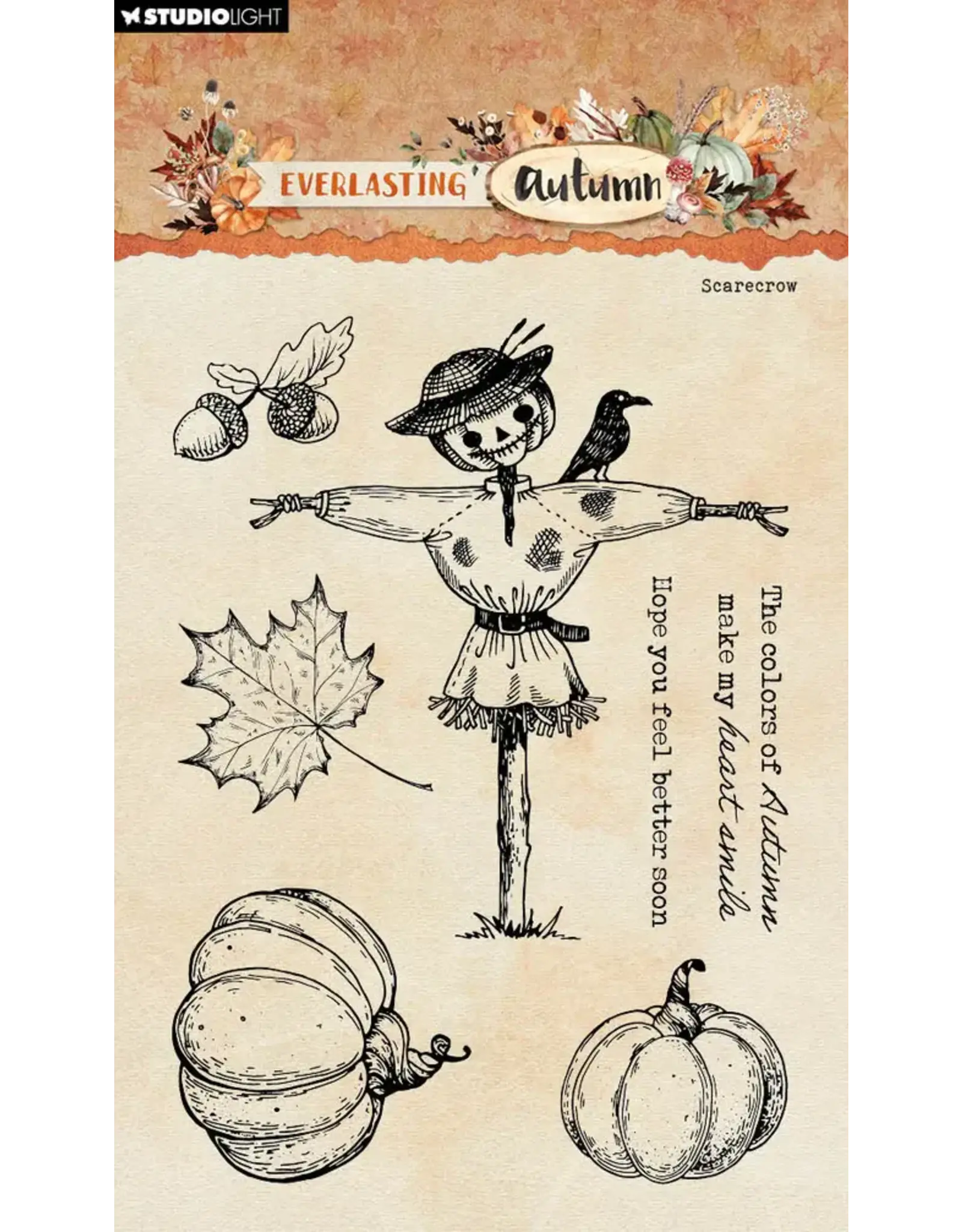 STUDIOLIGHT STUDIOLIGHT EVERLASTING AUTUMN SCARECROW CLEAR STAMP SET