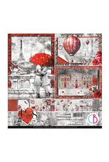 CIAO BELLA CIAO BELLA PARIS JE T'AIME 8x8 PAPER PAD 12 SHEETS