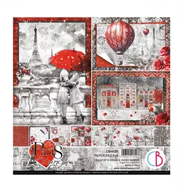 CIAO BELLA CIAO BELLA PARIS JE T'AIME 8x8 PAPER PAD 12 SHEETS