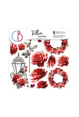 CIAO BELLA CIAO BELLA PARIS JE T'AIME 6x6 VELLUM FUSSY CUT PAPER 6 SHEETS