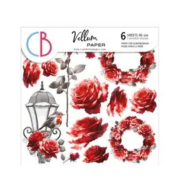 CIAO BELLA CIAO BELLA PARIS JE T'AIME 6x6 VELLUM FUSSY CUT PAPER 6 SHEETS