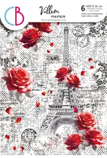 CIAO BELLA CIAO BELLA PARIS JE T'AIME A4 VELLUM PAPER 6 SHEETS