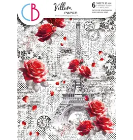 CIAO BELLA CIAO BELLA PARIS JE T'AIME A4 VELLUM PAPER 6 SHEETS