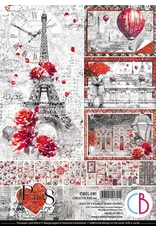 CIAO BELLA CIAO BELLA PARIS JE T'AIME A4 CREATIVE PAD 9 SHEETS