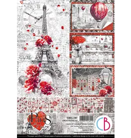 CIAO BELLA CIAO BELLA PARIS JE T'AIME A4 CREATIVE PAD 9 SHEETS