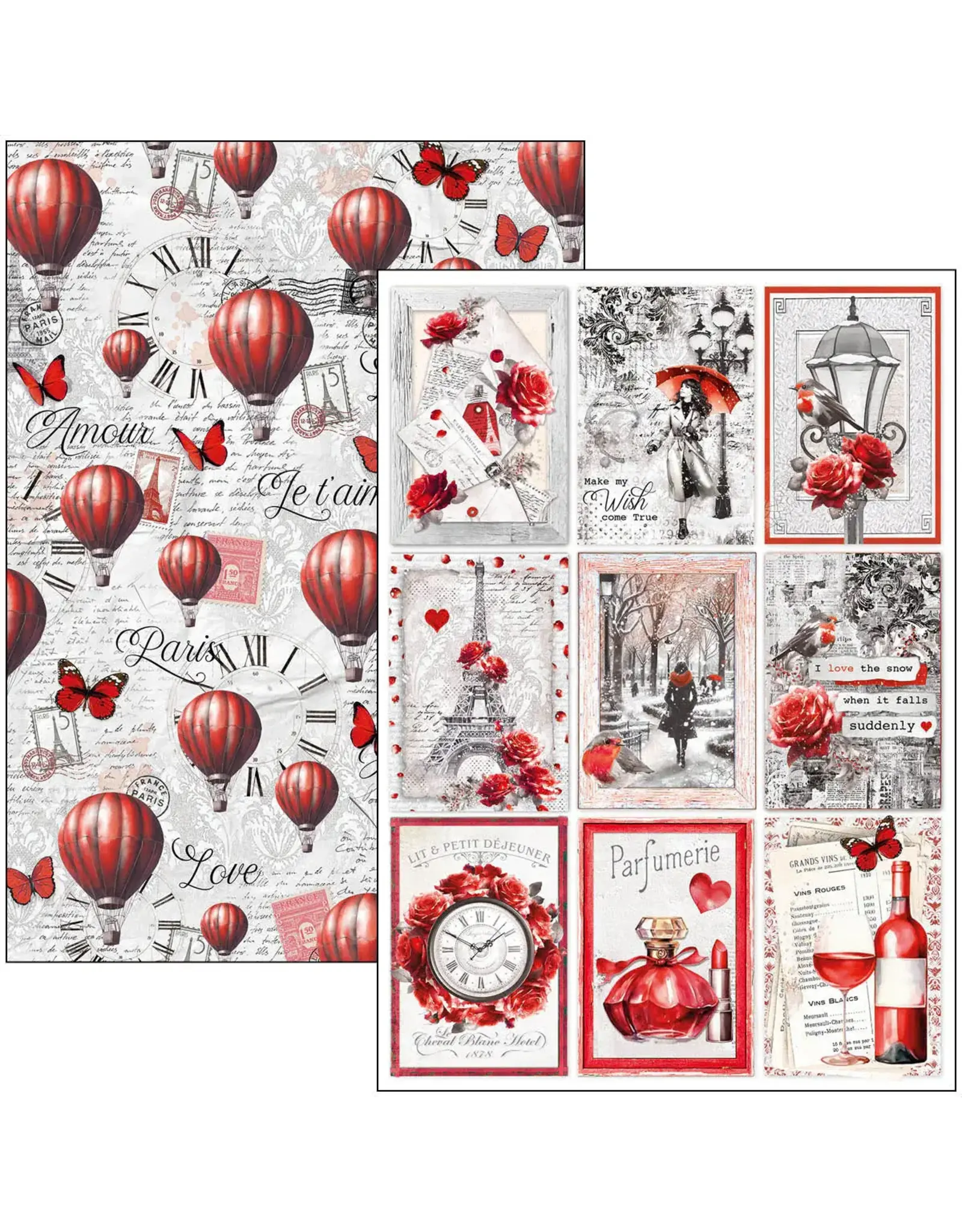 CIAO BELLA CIAO BELLA PARIS JE T'AIME A4 CREATIVE PAD 9 SHEETS