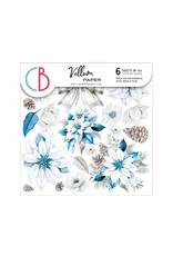 CIAO BELLA CIAO BELLA ELEGANCE OF BLUE 6x6 VELLUM FUSSY CUT PAPER 6 SHEETS