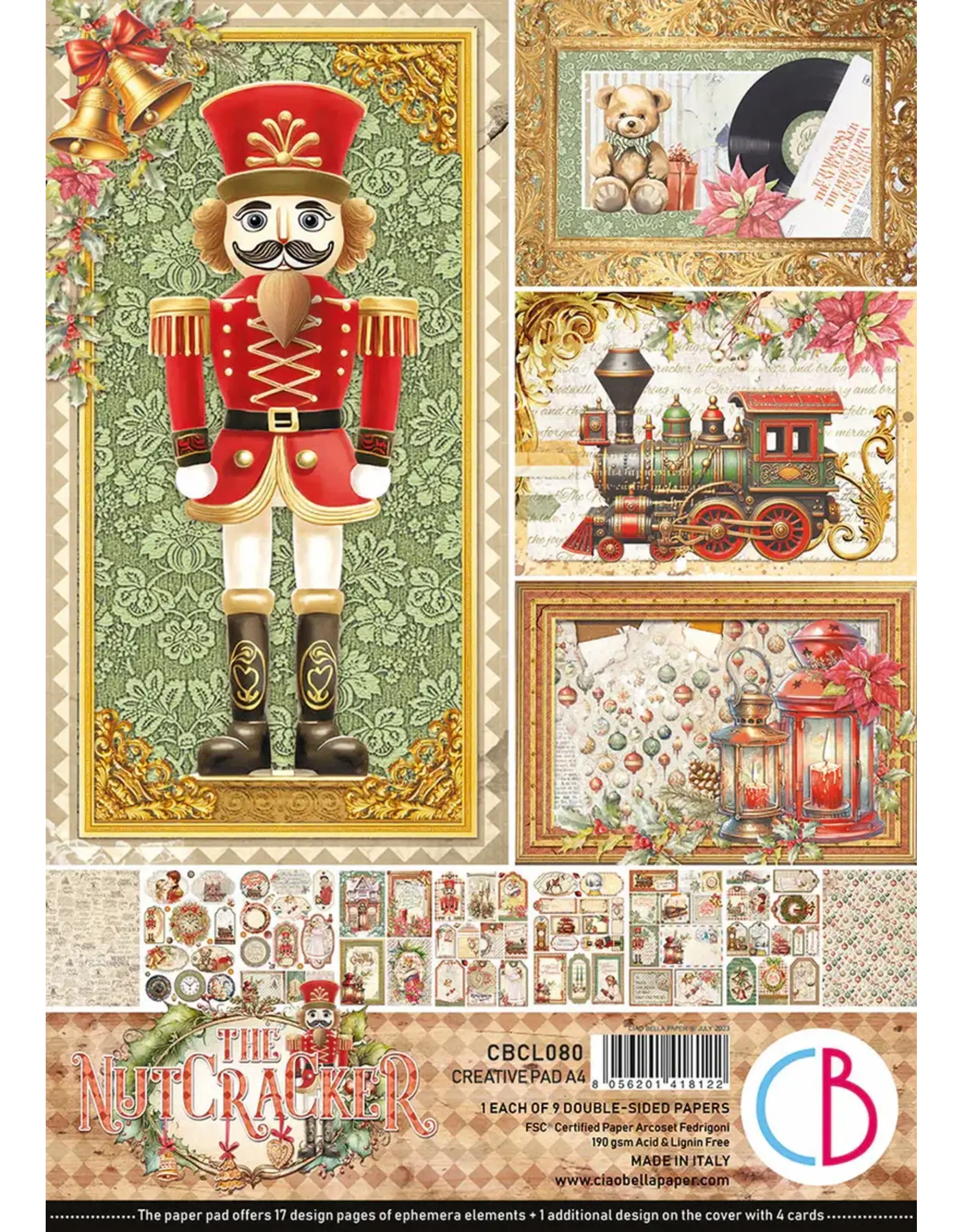 CIAO BELLA CIAO BELLA THE NUTCRACKER A4 CREATIVE PAD 9 SHEETS