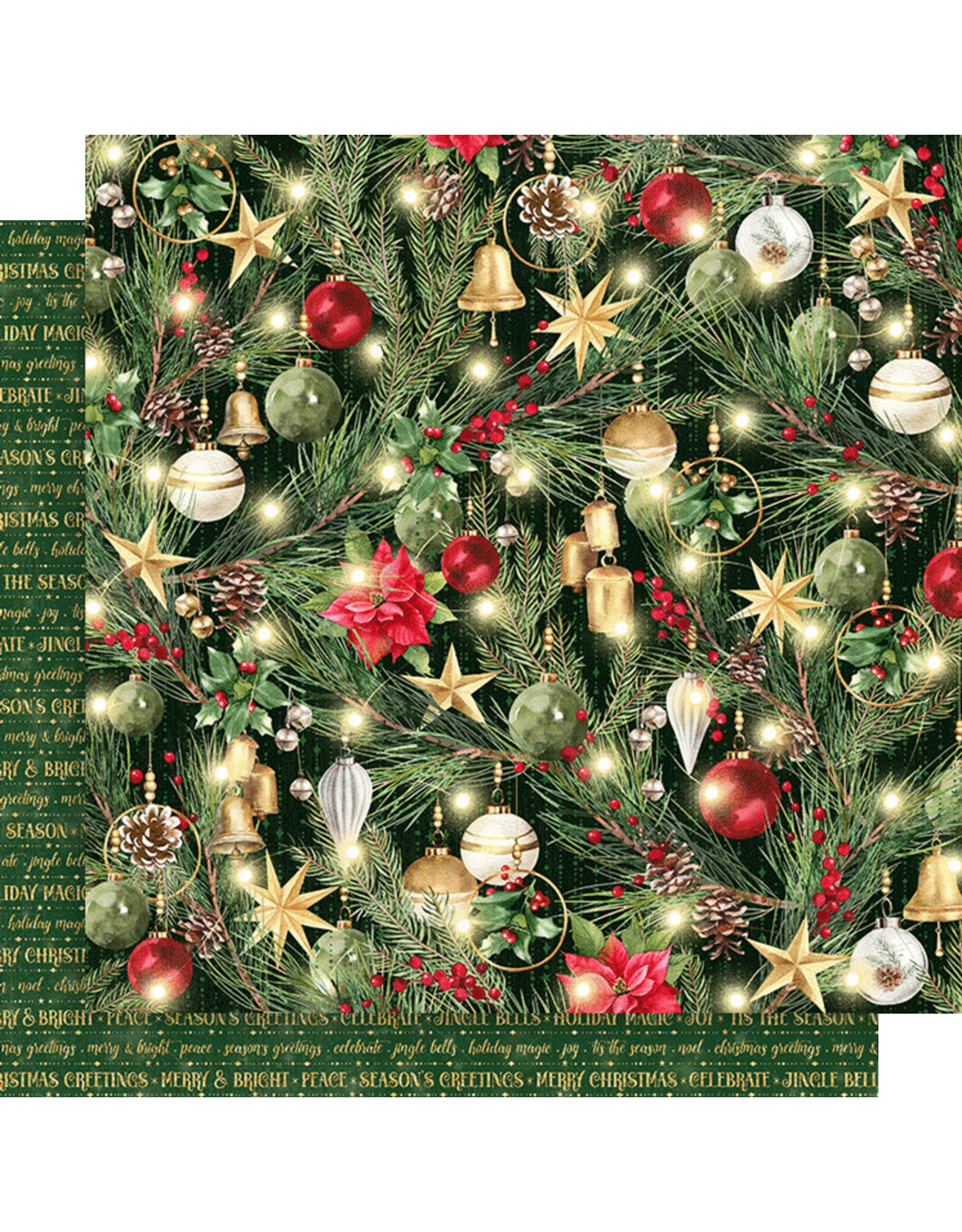 GRAPHIC 45 GRAPHIC 45 MERRY & BRIGHT JOYS OF THE SEASON 12x12 CARDSTOCK