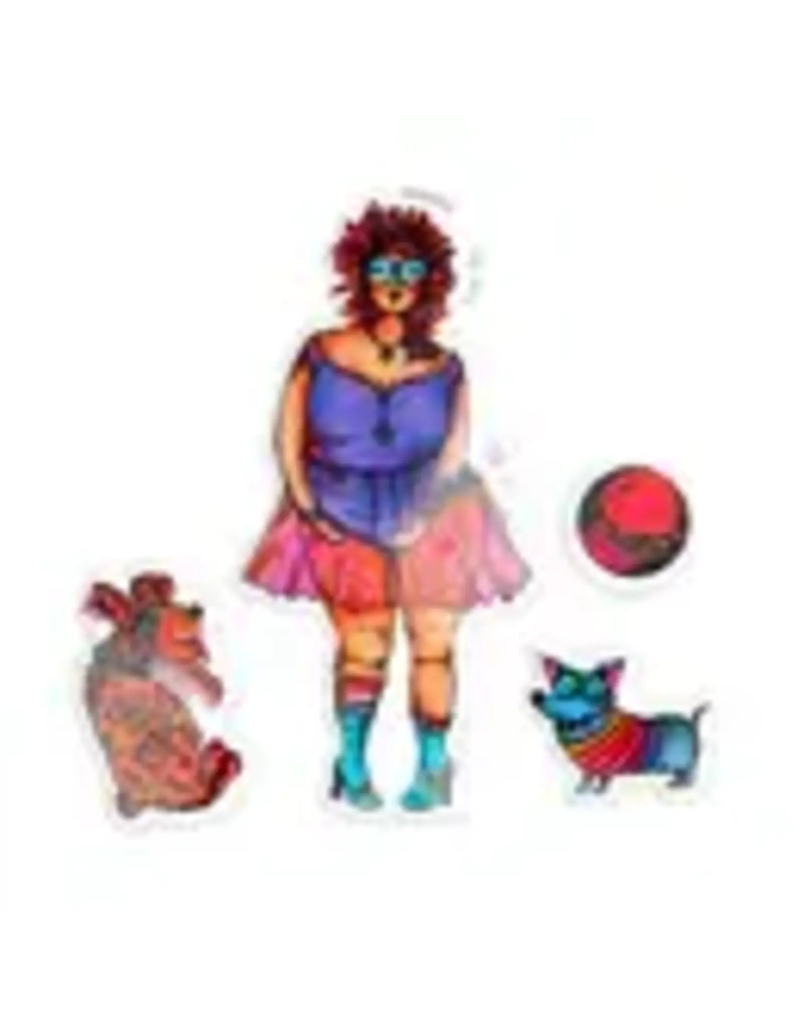 STUDIOLIGHT STUDIOLIGHT ART BY MARLENE SIGNATURE COLLECTION DOGGIE DIVA CLING STAMP SET