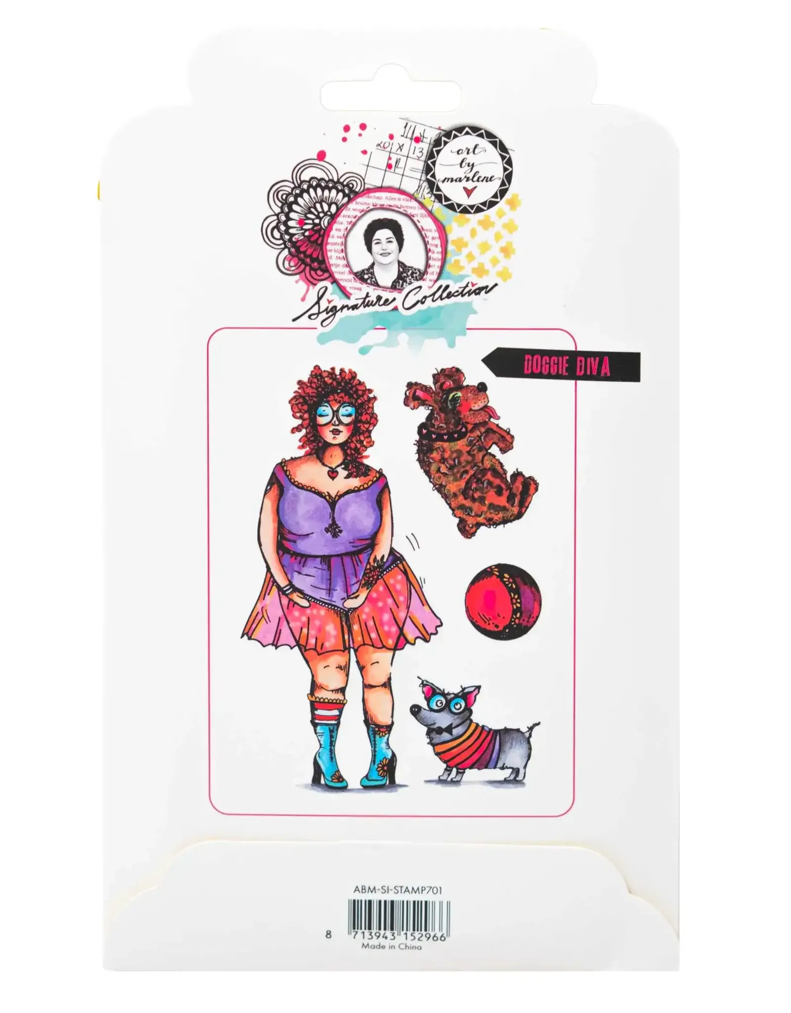 STUDIOLIGHT STUDIOLIGHT ART BY MARLENE SIGNATURE COLLECTION DOGGIE DIVA CLING STAMP SET