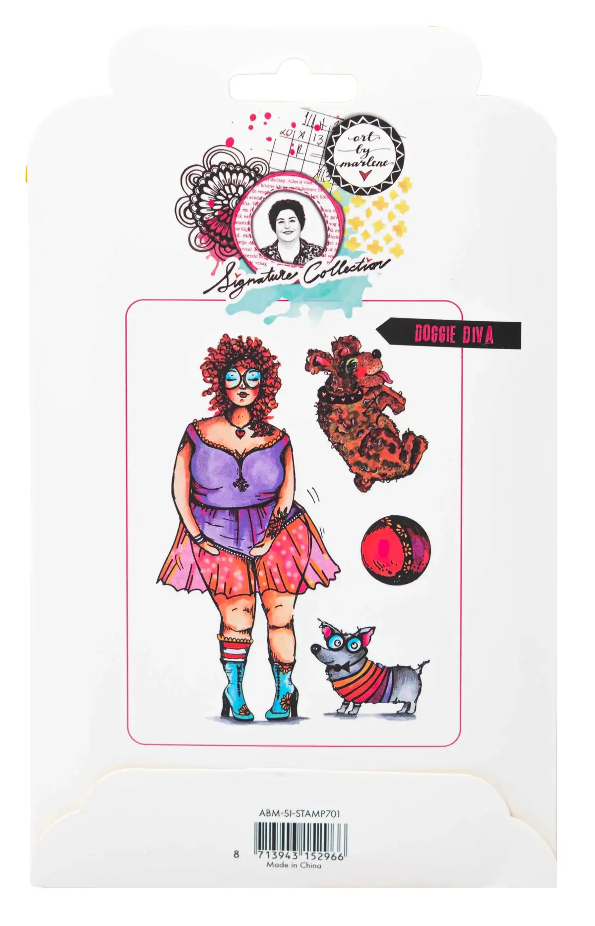 STUDIOLIGHT STUDIOLIGHT ART BY MARLENE SIGNATURE COLLECTION DOGGIE DIVA CLING STAMP SET