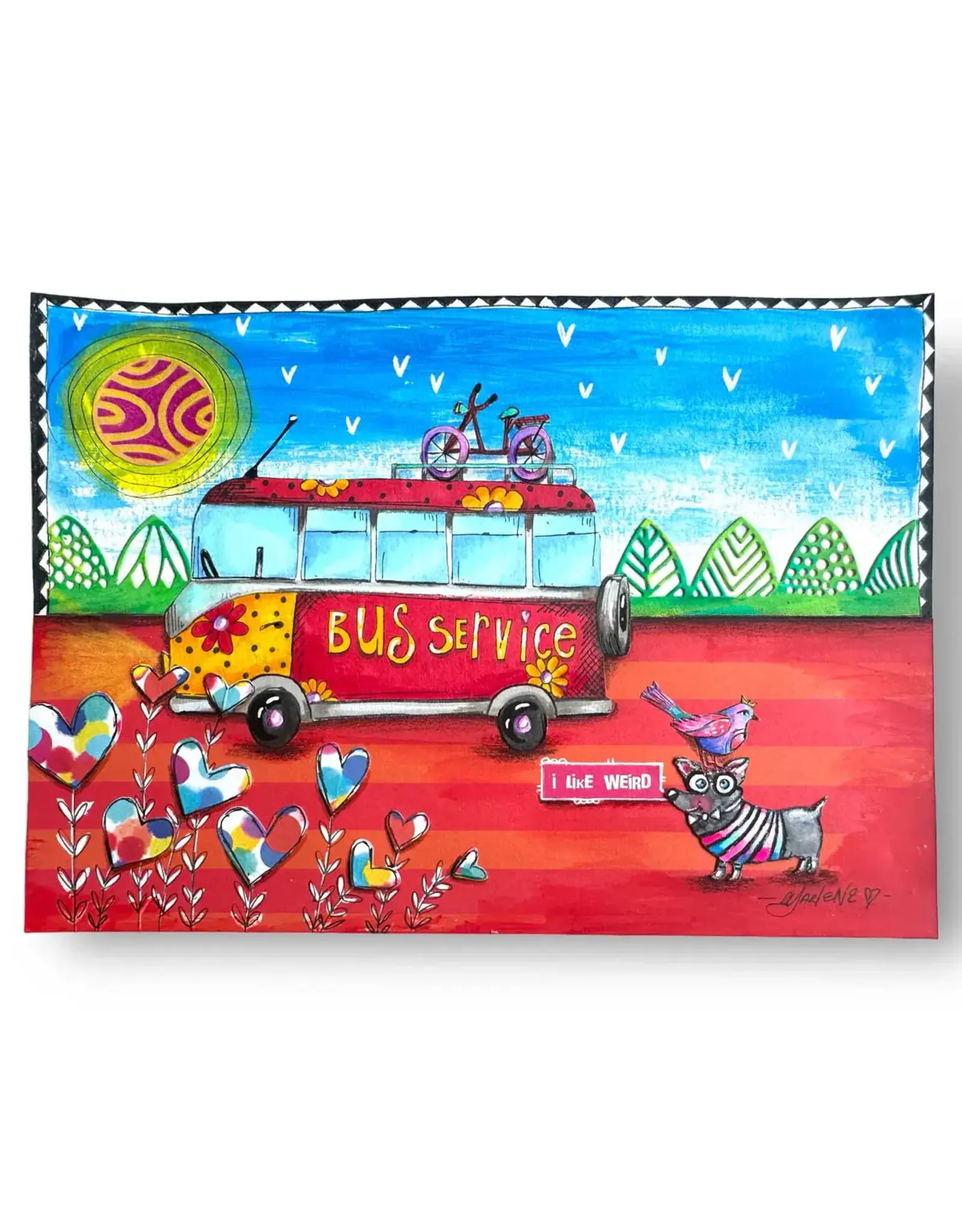 STUDIOLIGHT STUDIOLIGHT ART BY MARLENE SIGNATURE COLLECTION HIPPIE BUSSES CLEAR STAMP SET