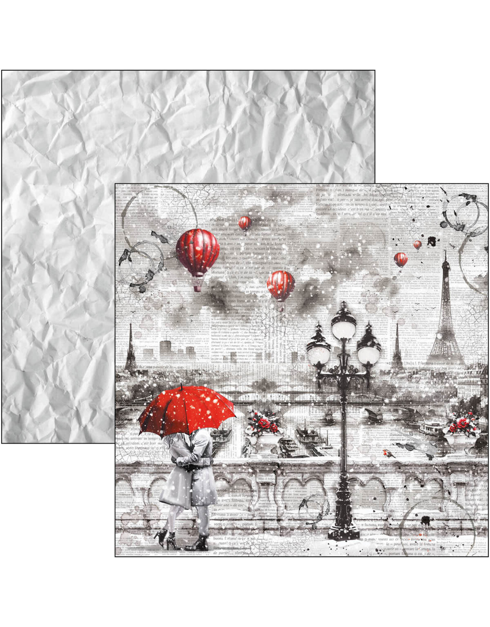 CIAO BELLA CIAO BELLA PARIS JE T'AIME 8x8 PAPER PAD 12 SHEETS