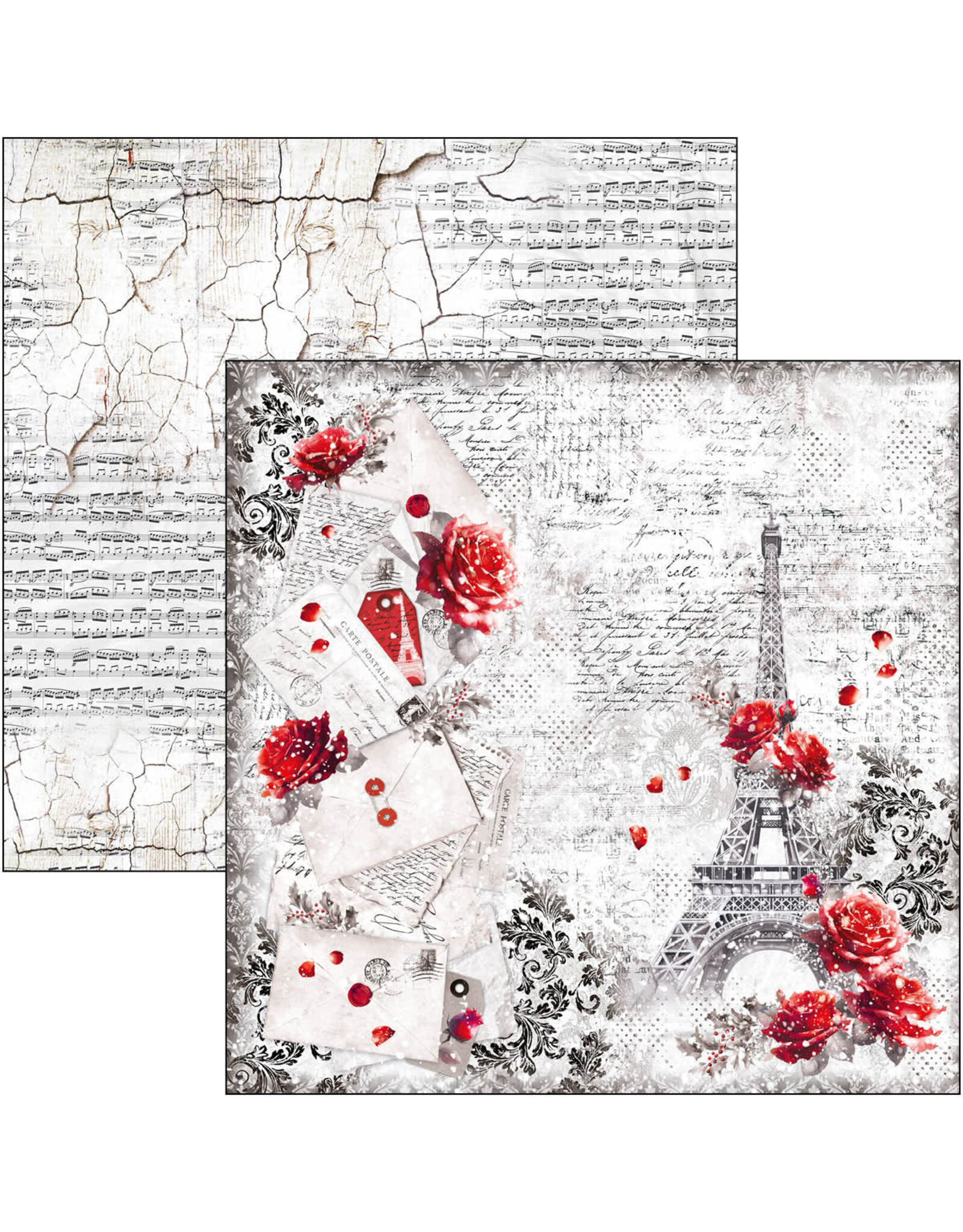 CIAO BELLA CIAO BELLA PARIS JE T'AIME 8x8 PAPER PAD 12 SHEETS