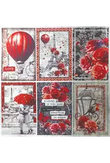 CIAO BELLA CIAO BELLA PARIS JE T'AIME 6x6 DELUXE SILVER PAPER 5 SHEETS