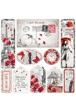 CIAO BELLA CIAO BELLA PARIS JE T'AIME 6x6 VELLUM FUSSY CUT PAPER 6 SHEETS