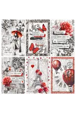 CIAO BELLA CIAO BELLA PARIS JE T'AIME 6x6 VELLUM FUSSY CUT PAPER 6 SHEETS