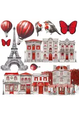 CIAO BELLA CIAO BELLA PARIS JE T'AIME 6x6 VELLUM FUSSY CUT PAPER 6 SHEETS