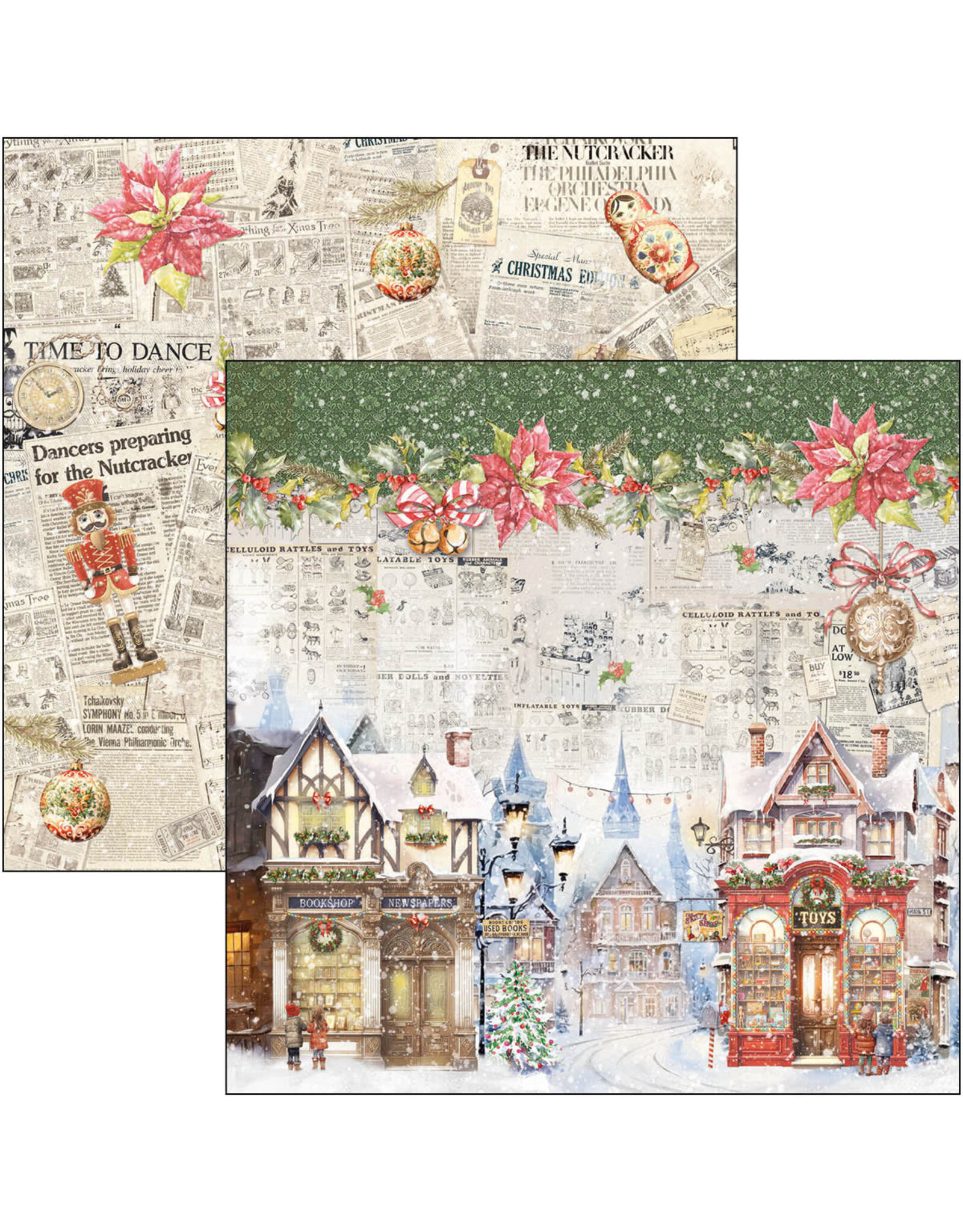 CIAO BELLA CIAO BELLA THE NUTCRACKER 12x12 PAPER PAD 12 SHEETS