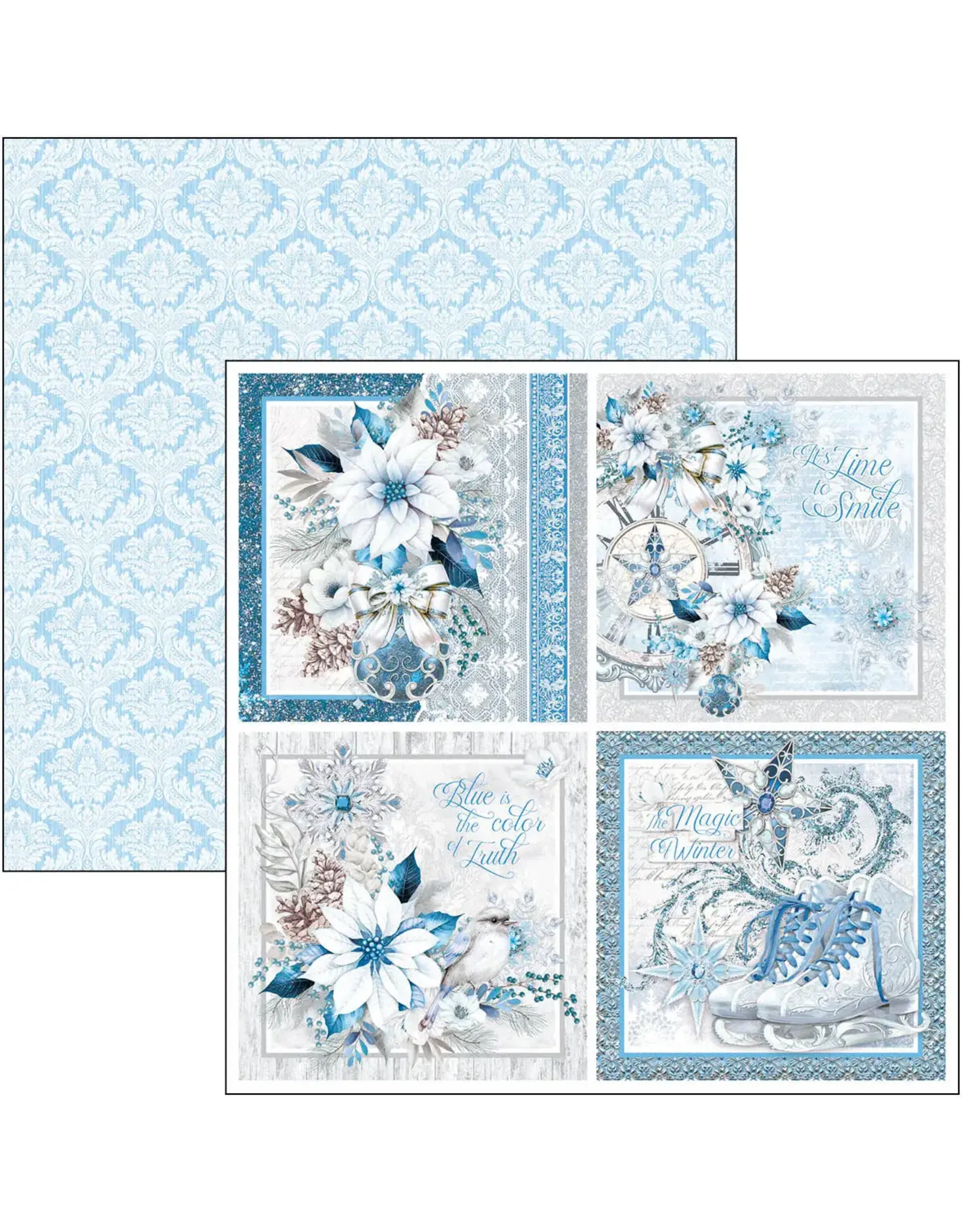 CIAO BELLA CIAO BELLA ELEGANCE OF BLUE 12x12 PAPER PAD 12 SHEETS