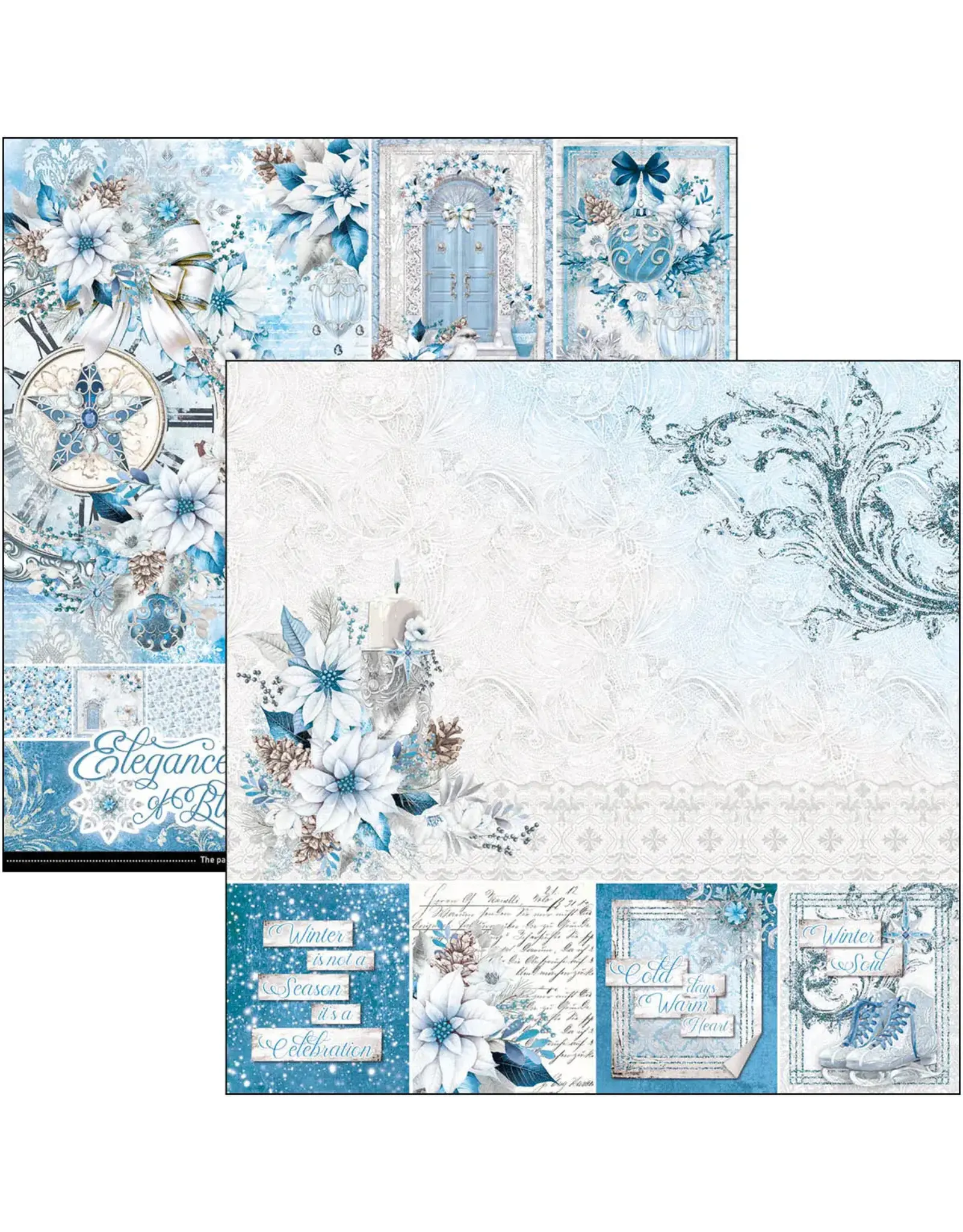 CIAO BELLA CIAO BELLA ELEGANCE OF BLUE 12x12 PAPER PAD 12 SHEETS