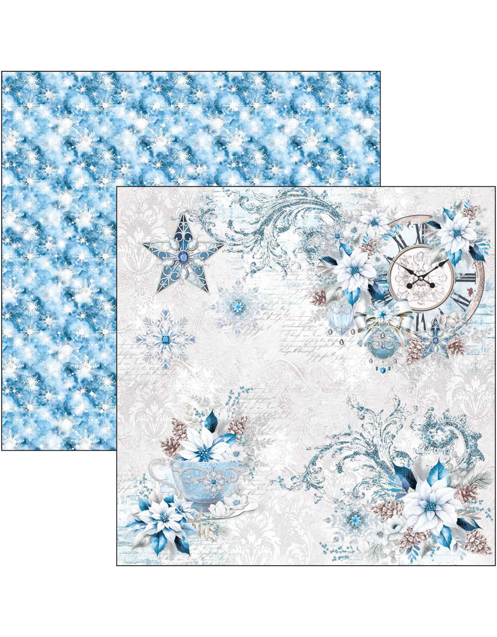 CIAO BELLA CIAO BELLA ELEGANCE OF BLUE 12x12 PAPER PAD 12 SHEETS