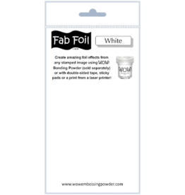 WOW! WOW! WHITE FAB FOIL 1Mx10CM