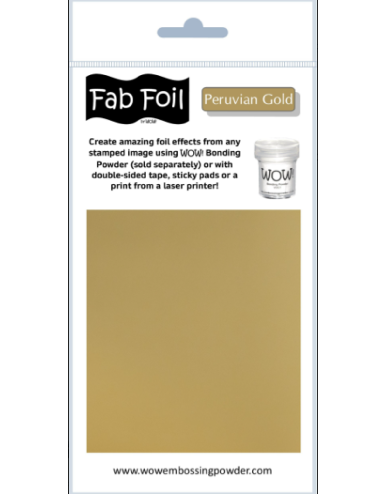 WOW! WOW! PERUVIAN GOLD FAB FOIL 1Mx10CM