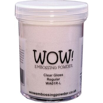 WOW! WOW! CLEAR GLOSS REGULAR EMBOSSING POWDER LARGE JAR 5.33OZ