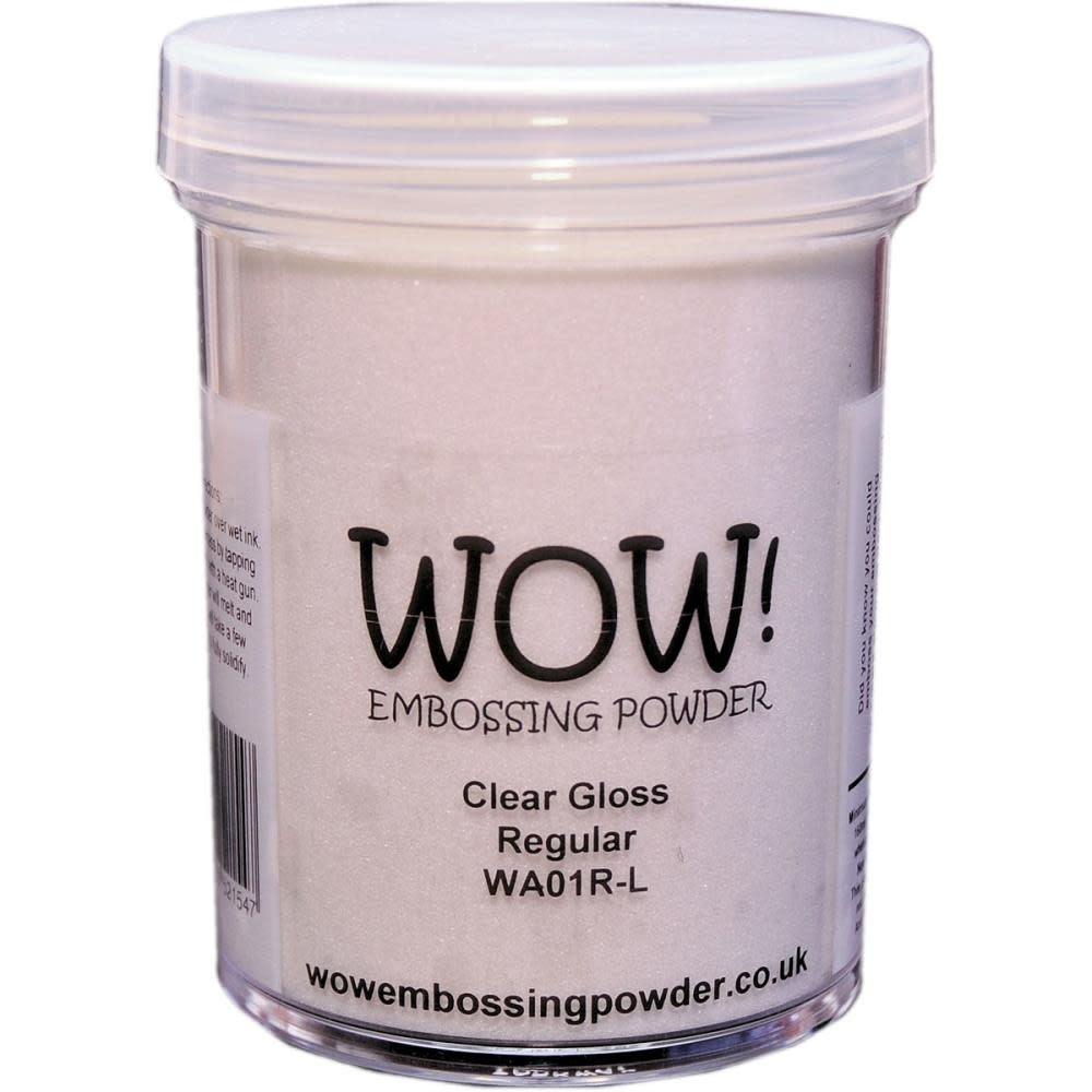 WOW! WOW! CLEAR GLOSS REGULAR EMBOSSING POWDER LARGE JAR 5.33OZ