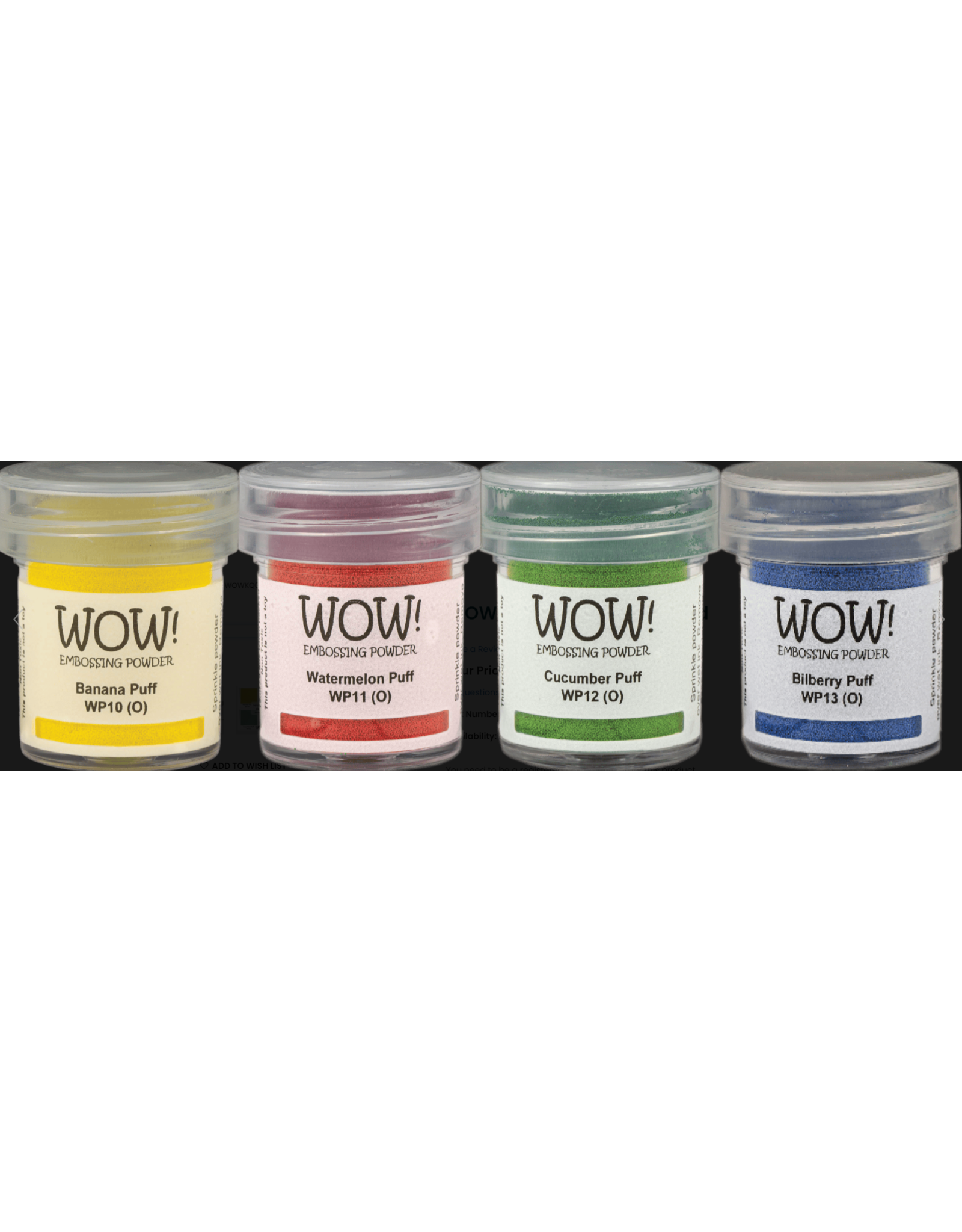WOW! WOW! QUAD FRUIT PUFFS EMBOSSING PUFF POWDER COLLECTION