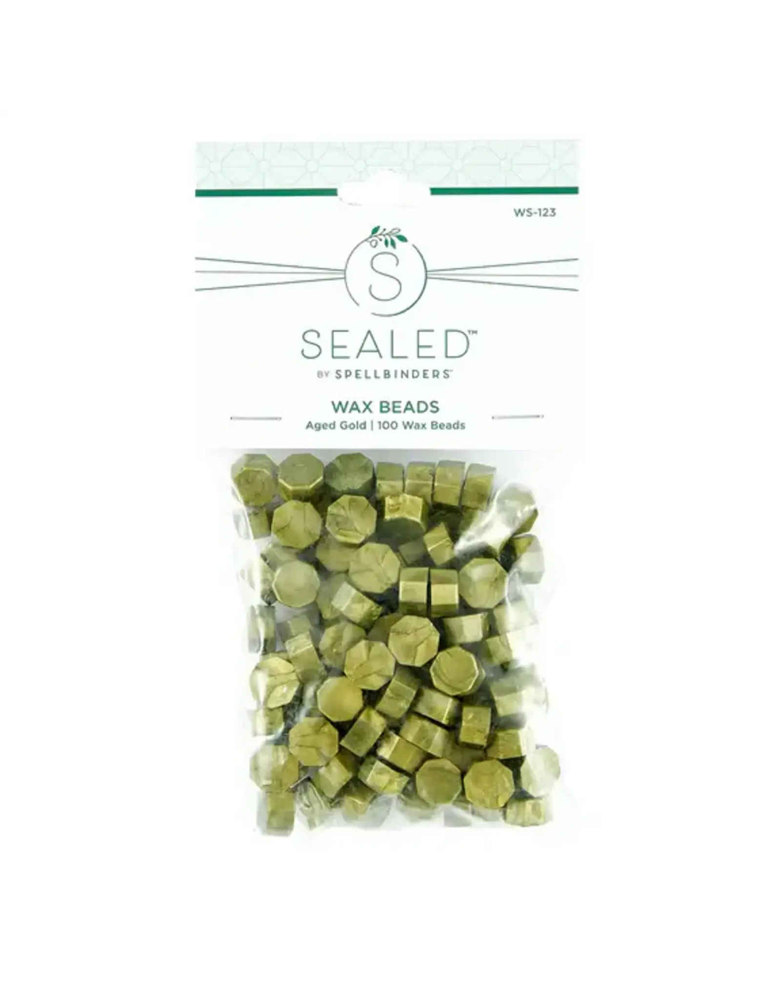 SPELLBINDERS SPELLBINDERS SEALED 3D CHRISTMAS COLLECTION AGED GOLD WAX BEADS 100/PK