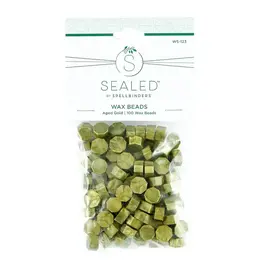 SPELLBINDERS SPELLBINDERS SEALED 3D CHRISTMAS COLLECTION AGED GOLD WAX BEADS 100/PK