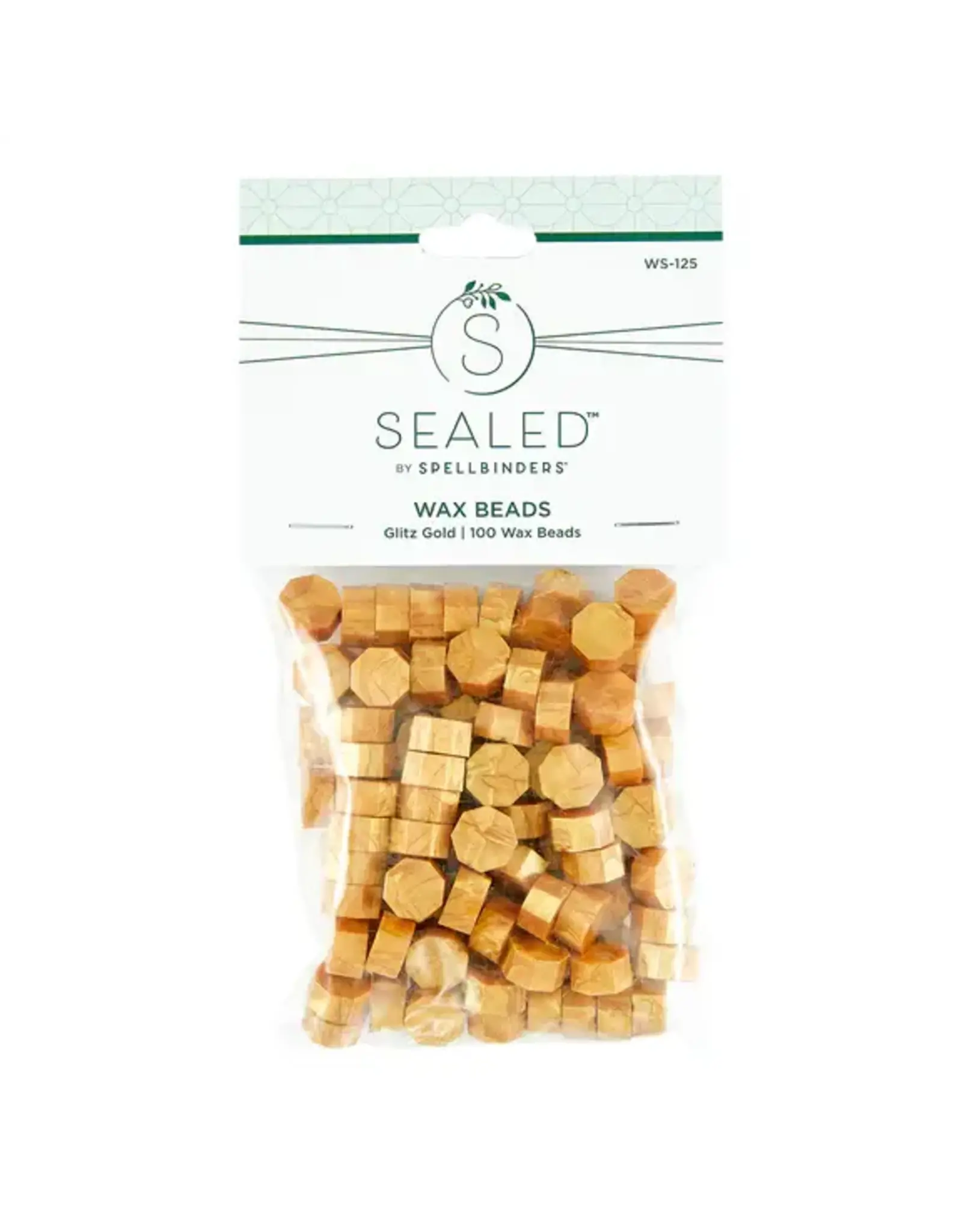 SPELLBINDERS SPELLBINDERS SEALED 3D CHRISTMAS COLLECTION GLITZ GOLD WAX BEADS 100/PK