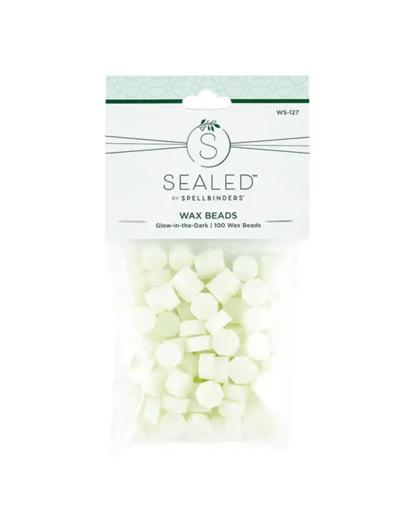 SPELLBINDERS SPELLBINDERS SEALED 3D CHRISTMAS COLLECTION GLOW-IN-THE-DARK WAX BEADS 100/PK