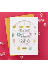 SPELLBINDERS SPELLBINDERS BETTERPRESS HAPPY HOUR COLLECTION LAYERED CLASSY GLASSES PRESS PLATE & STENCIL