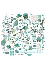 49 AND MARKET 49 AND MARKET COLOR SWATCH TEAL MINI 6x8 LASER CUT ELEMENTS  126/PK