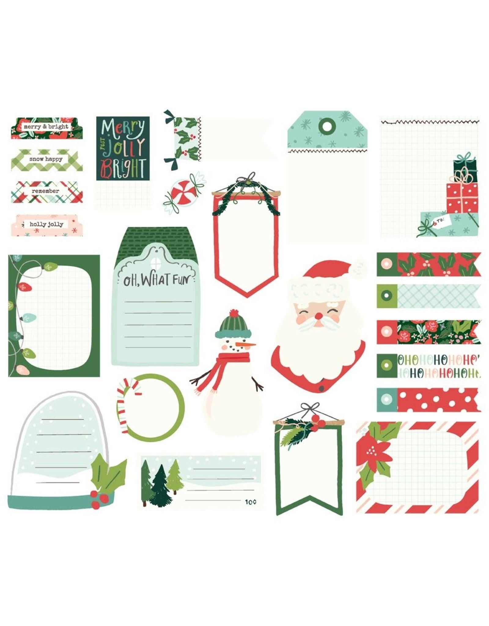 SIMPLE STORIES SIMPLE STORIES SANTA'S VILLAGE JOURNAL BITS & PIECES 24/PK