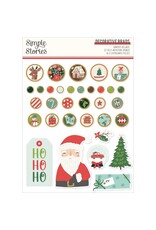 SIMPLE STORIES SIMPLE STORIES SANTA'S VILLAGE DECORATIVE BRADS & CHIPBOARD PIECES