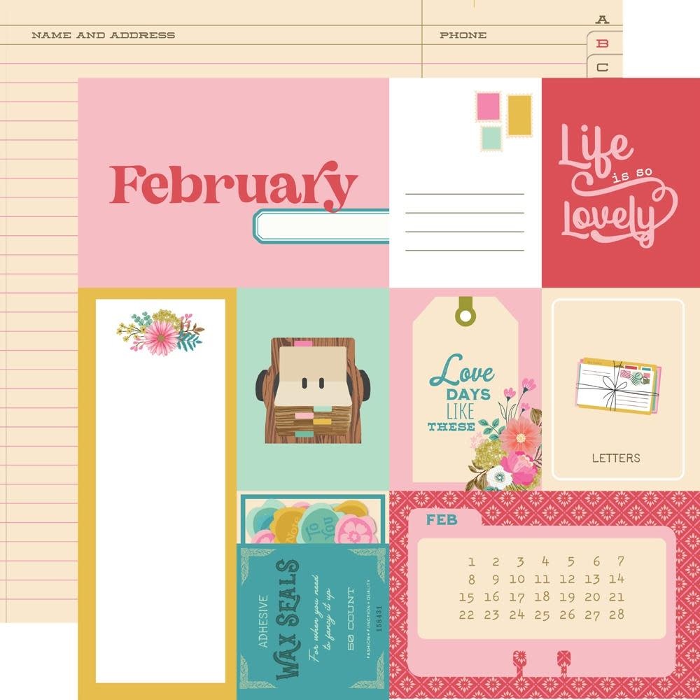 SIMPLE STORIES SIMPLE STORIES NOTEWORTHY FEBRUARY 12x12 CARDSTOCK