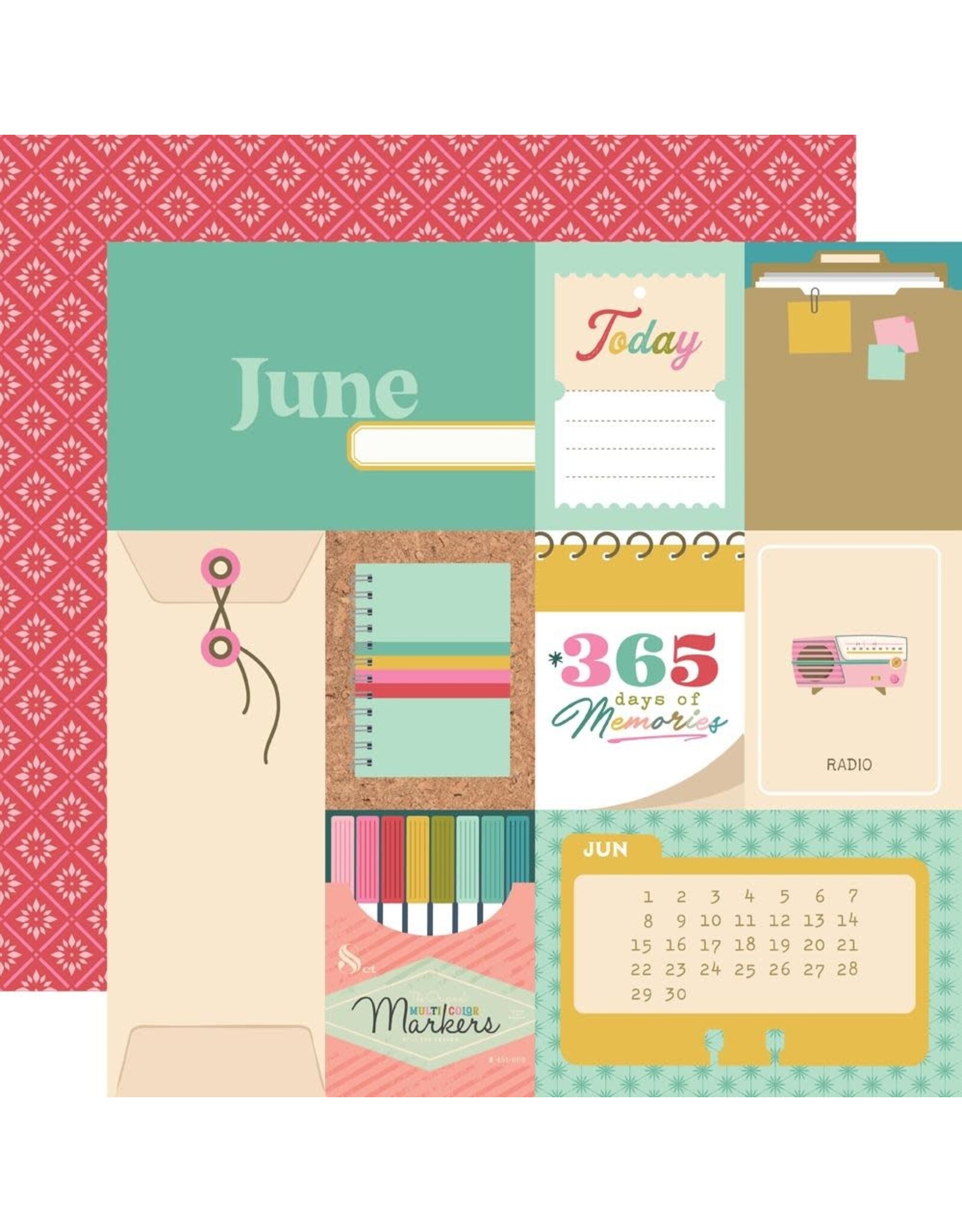 SIMPLE STORIES SIMPLE STORIES NOTEWORTHY JUNE 12x12 CARDSTOCK