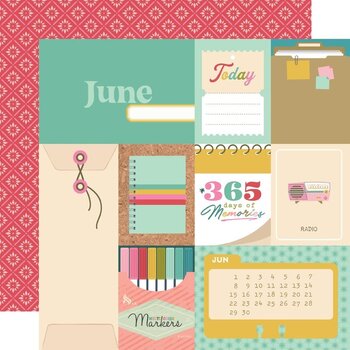 SIMPLE STORIES SIMPLE STORIES NOTEWORTHY JUNE 12x12 CARDSTOCK