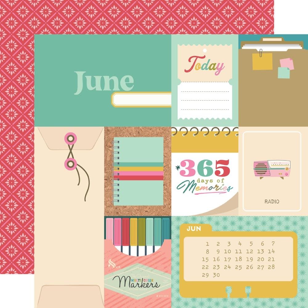 SIMPLE STORIES SIMPLE STORIES NOTEWORTHY JUNE 12x12 CARDSTOCK