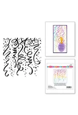 SPELLBINDERS SPELLBINDERS BEAUTIFUL BACKGROUNDS COLLECTION STAMPENDOUS STREAMERS CLEAR STAMP SET