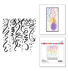 SPELLBINDERS SPELLBINDERS BEAUTIFUL BACKGROUNDS COLLECTION STAMPENDOUS STREAMERS CLEAR STAMP SET