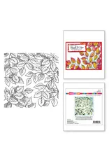 SPELLBINDERS SPELLBINDERS BEAUTIFUL BACKGROUNDS COLLECTION STAMPENDOUS LEAFY LINES CLEAR STAMP SET