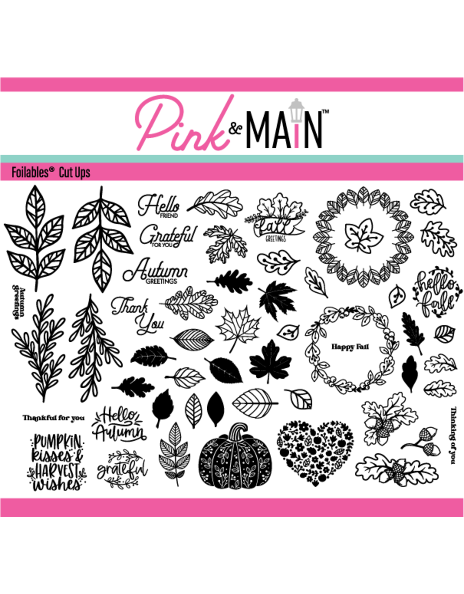 PINK & MAIN PINK & MAIN FOILABLES FALL LEAVES CUT UPS