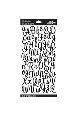 AMERICAN CRAFTS AMERICAN CRAFTS STICKO SWEETHEART SCRIPT BLACK ALPHABET STICKERS